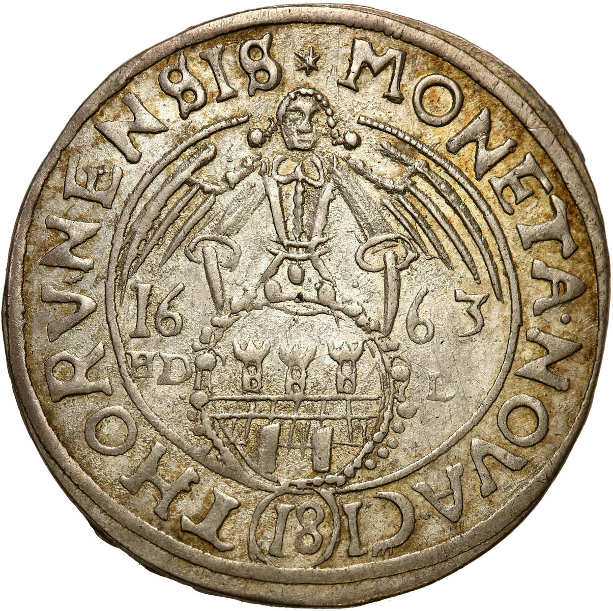 Jan ll Kazimierz. Ort (18 groszy) 1663, Toruń - PIĘKNY